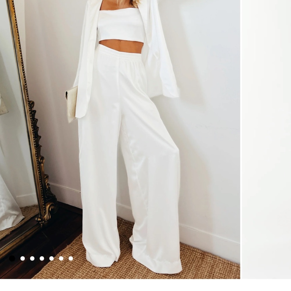 Show Me Your MuMu White Wide Leg Pants